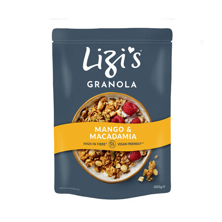 Granola con mango e noci di macadamia, 400 g, Lizi's