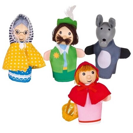 Set di marionette da dito Cappuccetto Rosa, +3 anni, Goki