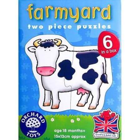 Set di sei puzzle di animali della fattoria, Orchard Toys