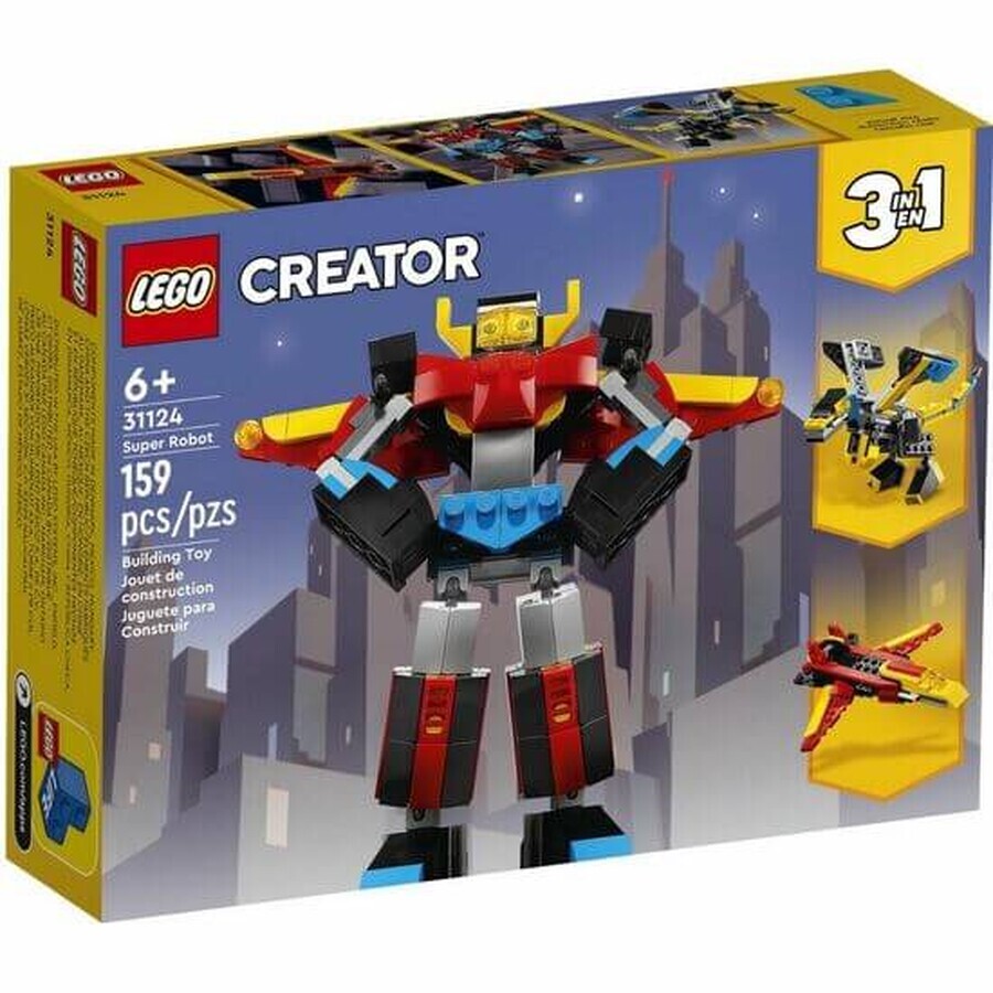 Super Robot 3 in 1 Lego Creator, +6 anni, 31124, Lego
