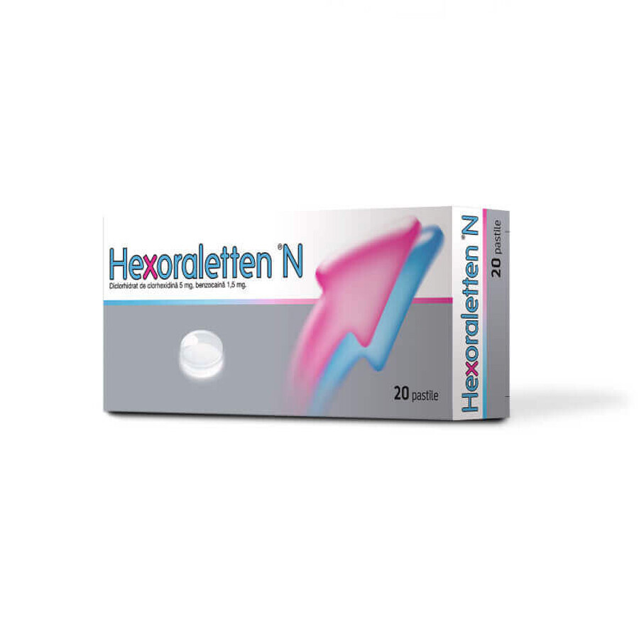 Hexoraletten N, 20 pills, Johnson&amp;Johnson