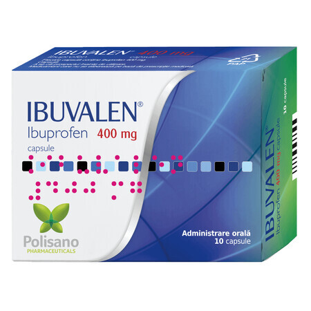 Ibuvalen 400 mg, 10 capsule, Polisano