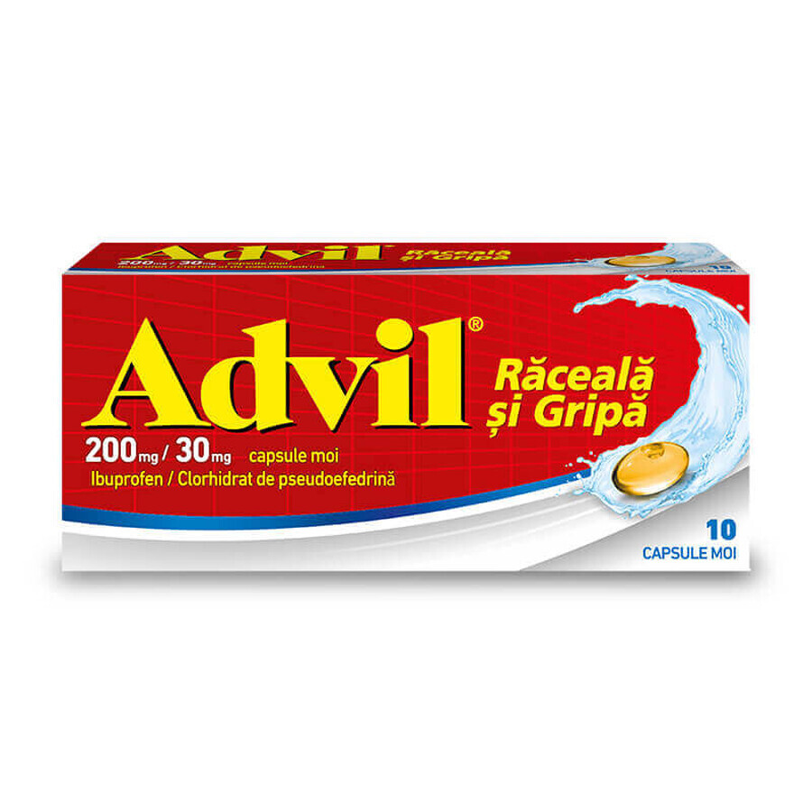 Advil Cold and Flu 200 mg/ 30 mg, 10 softgels