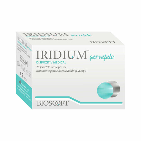 Iridium, Garze Oculari Sterili Monouso, 20 pezzi, Bio Sooft Italia 