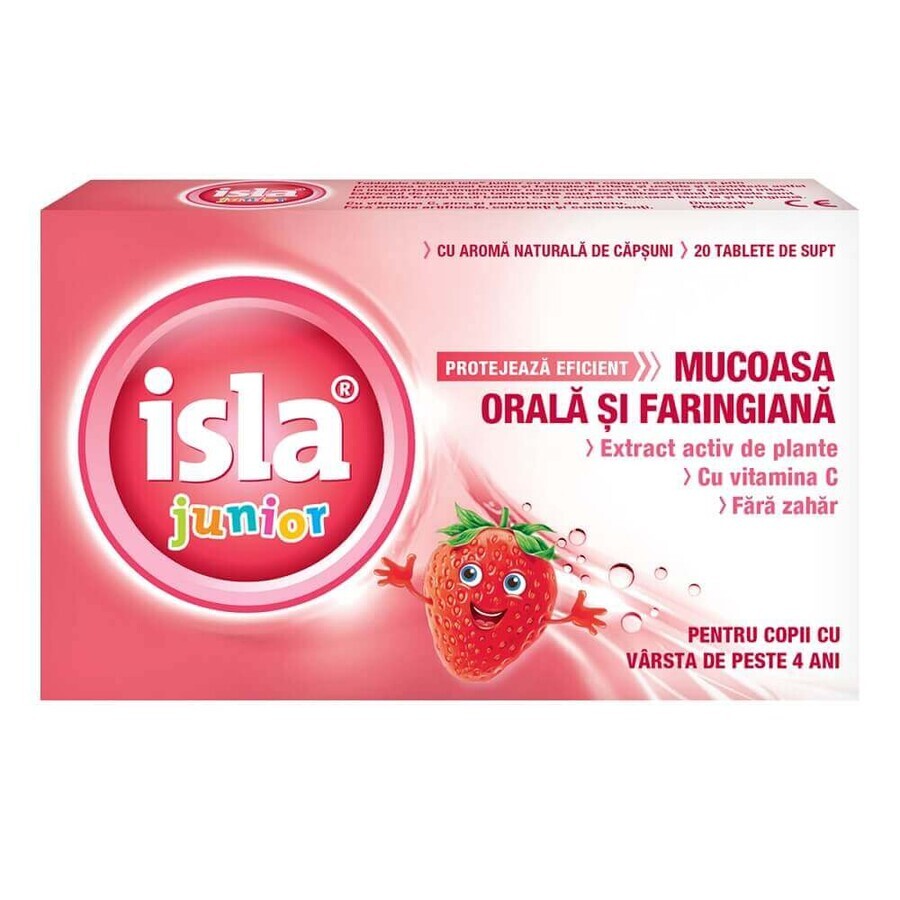 Isla junior with strawberry flavour, 20 sucking tablets, Engelhard Arzneimittel