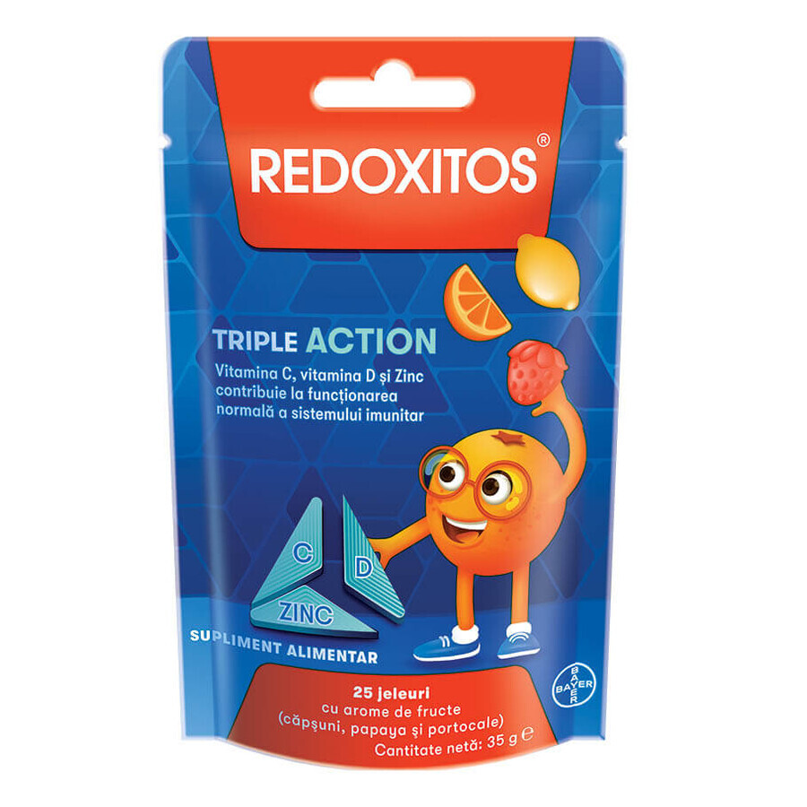 Redoxitos Triple Action, 25 jelly beans, Bayer