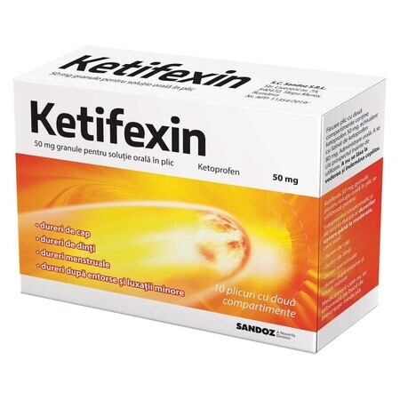 Ketifexin 50 mg granules for oral solution, 10 sachets, Sandoz