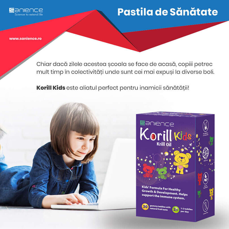 Korill Kids, 30 gummy bears, Sanience