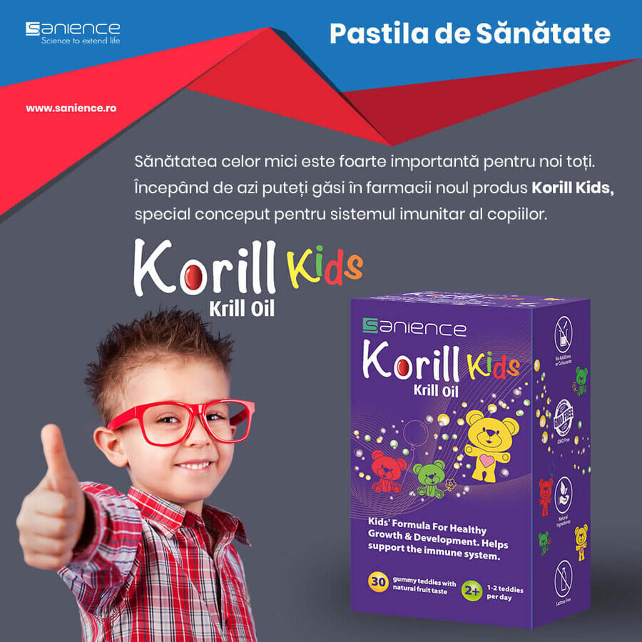 Korill Kids, 30 gummy bears, Sanience