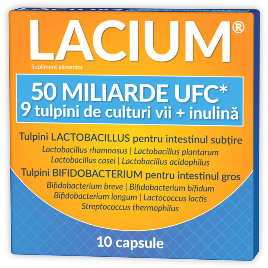 Lacium 50 miljard CFU, 10 capsules, Zdrovit