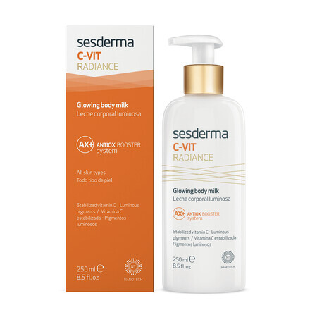 Latte corpo con particelle lucenti C-Vit Radiance, 250 ml, Sesderma