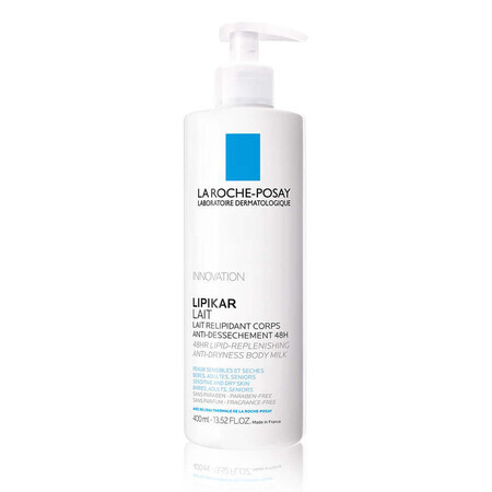 Lipikar latte corpo anti-secchezza relipidante con effetto idratante, 400 ml, La Roche-Posay