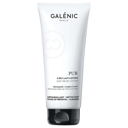 Pure 2-in-1 Cleansing Milk for Face and Eyes, 200 ml, Galenic