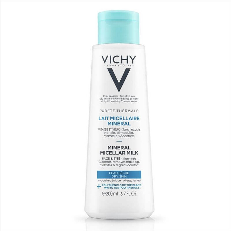 Vichy Purete Thermale - Latte Micellare Detergente Struccante Pelle Secca, 200ml