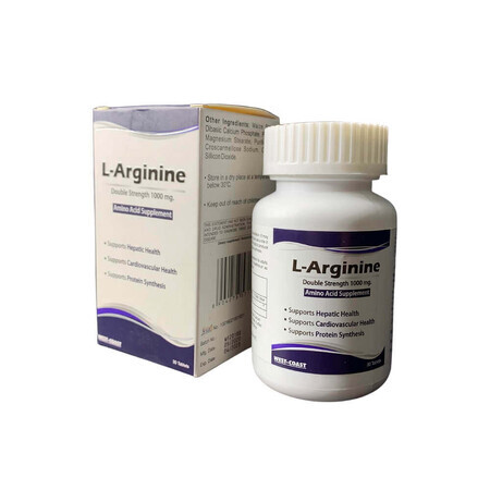 L-arginine 1000 mg, 30 tablets, Esvida Pharma