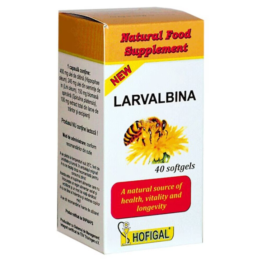 Larvalbina, 40 capsule molli, Hofigal