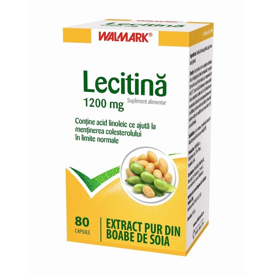 Lecitina 1200 mg, 80 capsule, Walmark