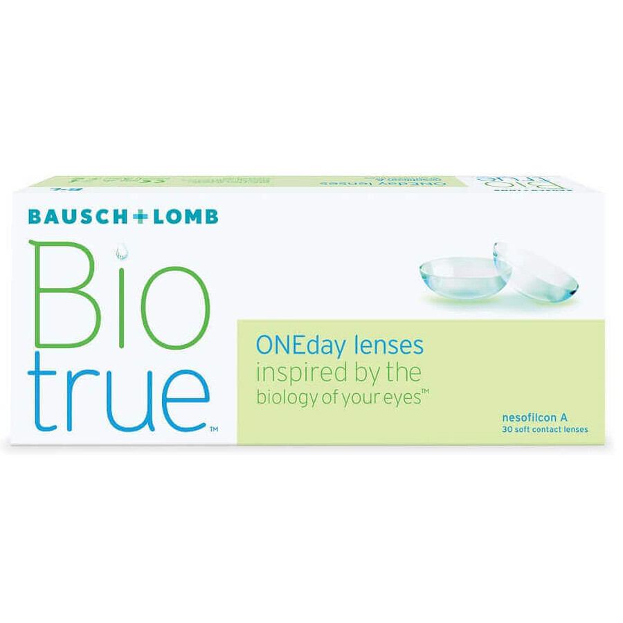 Lentes desechables Biotrue OneDay, -02.00, 30 unidades, Bausch Lomb