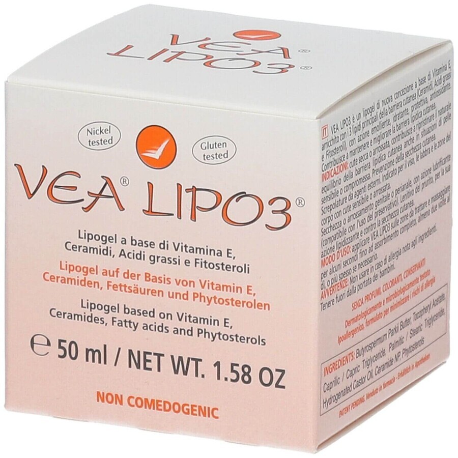 Vea Lipo3 Lipogel Emolliente Idratante, 50 ml, Hulka