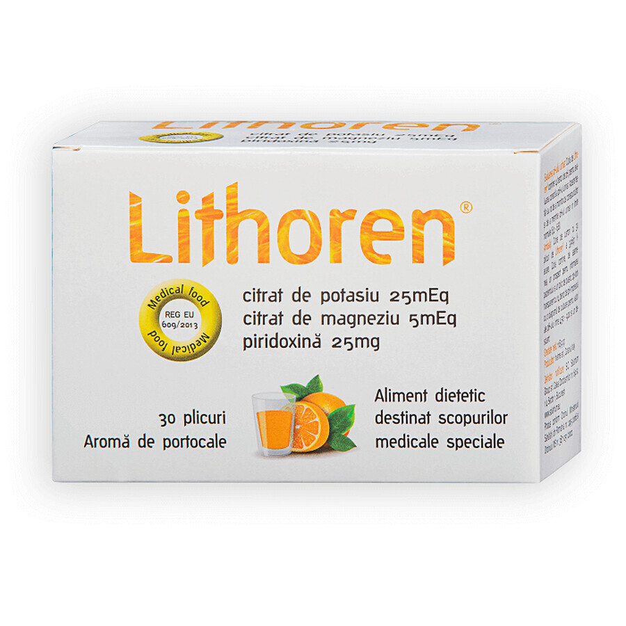 Lithoren orange flavour, 30 sachets, Rafarm