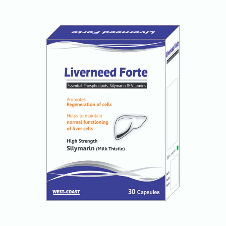 Liverneed Forte hepatoprotective complex, 30 capsules, EsVida Pharma