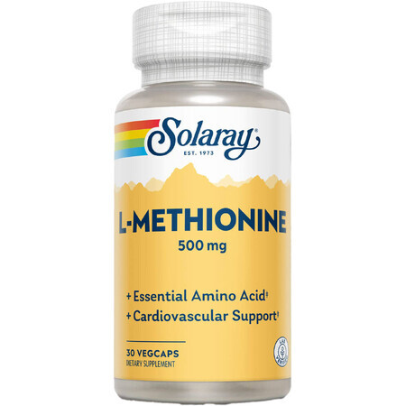 L-metionina 500 mg Solaray, 30 capsule, Secom