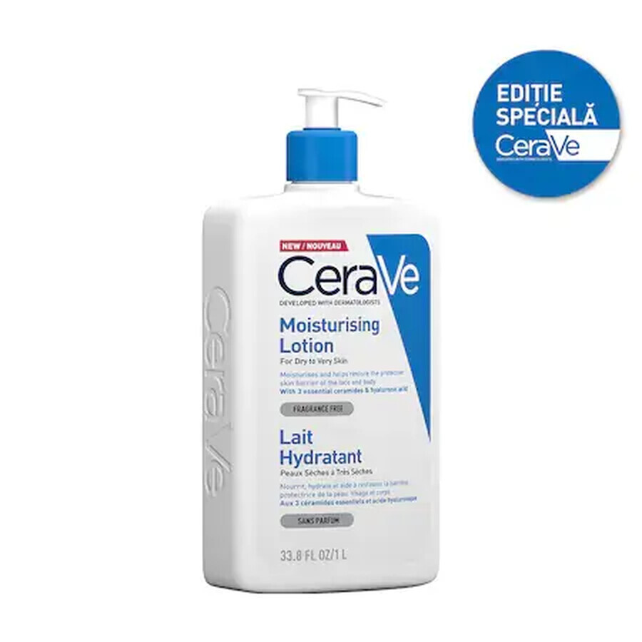 Hydraterende gezichts- en bodylotion voor de droge en zeer droge huid, 1000 ml, CeraVe