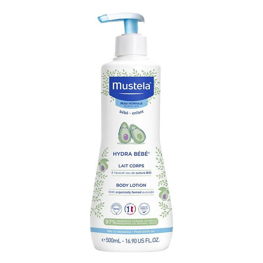 Hydra Baby Feuchtigkeitsspendende Körperlotion für normale Haut, 500 ml, Mustela