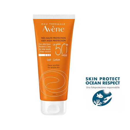 Avène Latte Solare SPF50+ Idratante e Anti-Secchezza Pelli Sensibili, 100ml