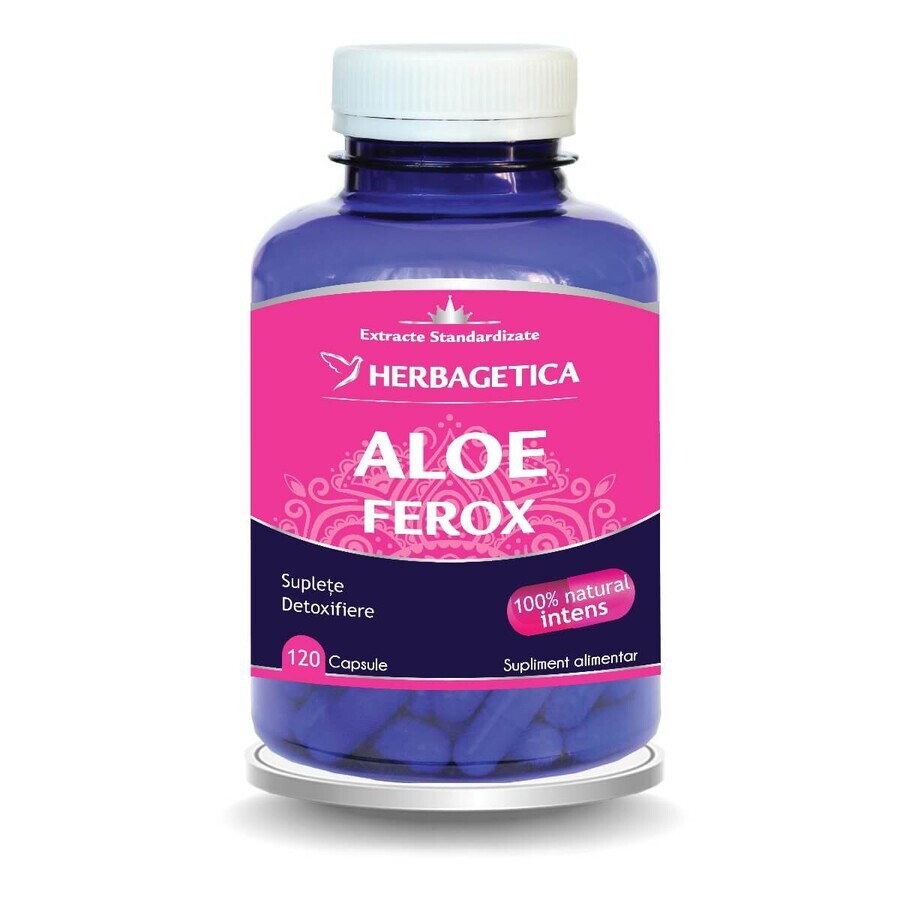 Aloe Ferox 100% naturale, 120 capsule, Herbagetica