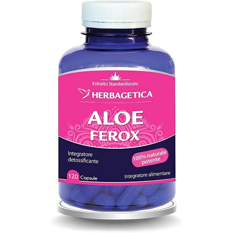 Aloe Ferox 100% naturale, 120 capsule, Herbagetica