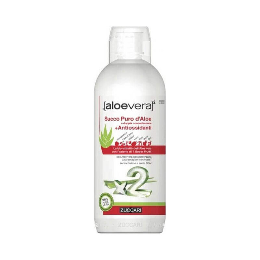 Zuccari AloeVera Succo Puro D'Aloe + Antiossidanti Integratore Alimentare 1000ml