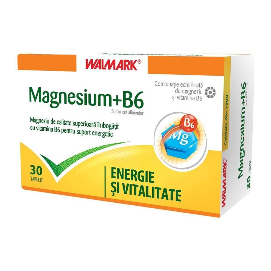 Magnesium + B6, 30 tabletten, Walmark