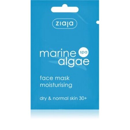 Hydrating face gel mask for normal dry skin with seaweed, 7 ml, Ziaja