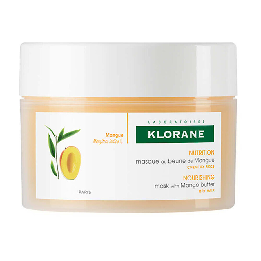 Nourishing mask with mango butter for dry hair, 150 ml, Klorane