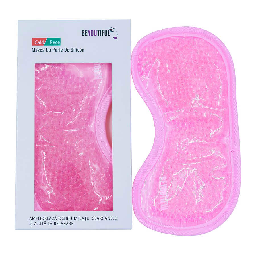 Beyoutiful Maschera per occhi con perle in silicone freddo/caldo