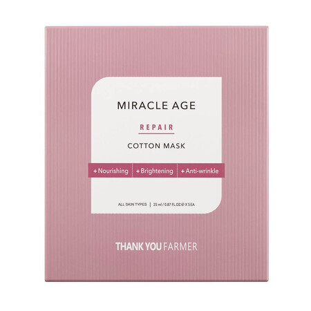 Maschera in cotone Miracle Age Repair, 25 ml, Grazie Farmer