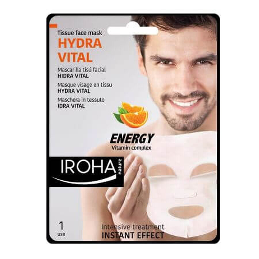 Iroha Nature Hydra Vital Maschera Viso In Tessuto Vitamina C 1 Unità