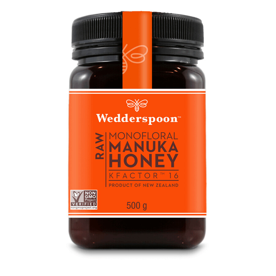 Miele di Manuka KFactor 16 RAW, 500g, Wedderspoon