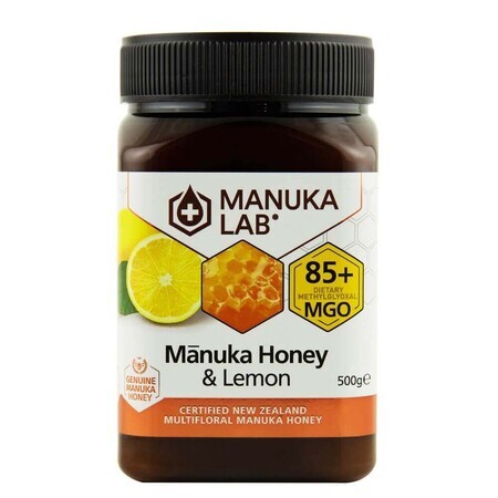 Miele di manuka poliflora con limone MGO 85+, 500 g, Manuka Lab