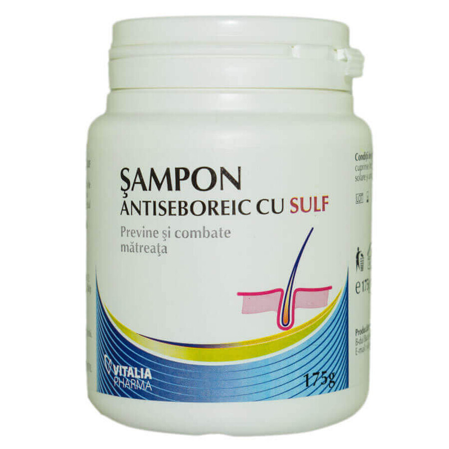 Antiseborrheic shampoo with sulfur, 175 g, Vitalia