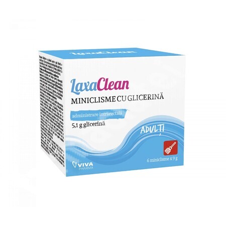 LaxaClean Mini clisteri di glicerina per adulti, 6 pezzi, Viva Pharma