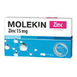 Molekin Zn 15 mg, 30 coprimates, Natur Produkt