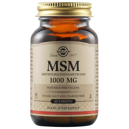 MSM 1000mg, 60 tabletten, Solgar