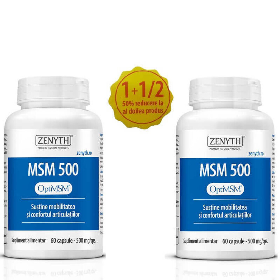 MSM 500, 60 capsule 60 capsule 50% di sconto sul secondo prodotto, Zenyth