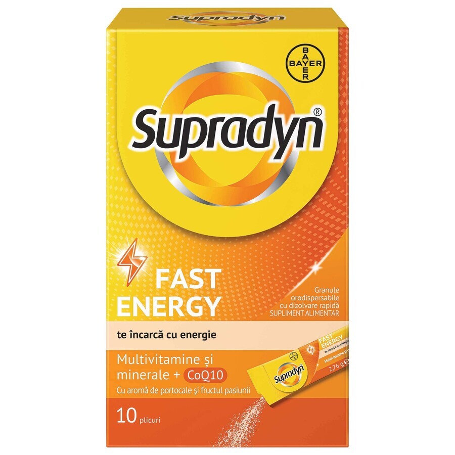 Supradyn Fast Energy with coenzyme Q10, 10 sachets, Bayer