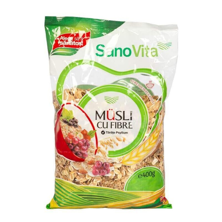 Muesli con fibre, 400 g, Sanovita