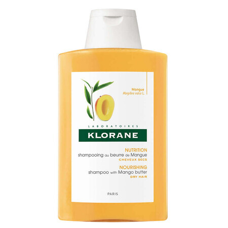 Shampoo nutriente al burro di mango per capelli secchi, 100 ml, Klorane