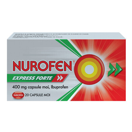 Nurofen Express Forte 400 mg, 20 capsule, Reckitt Benckiser Healthcare