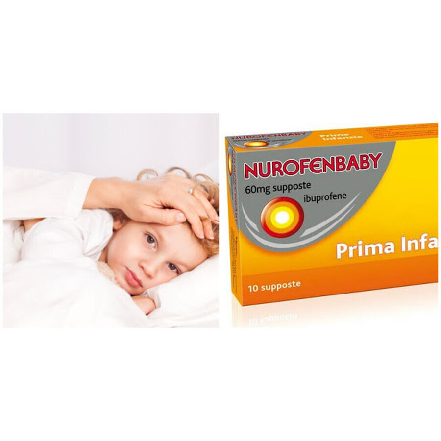 Nurofen for children 3+ months 60 mg, 10 suppositories, Reckitt Benckiser Healthcare